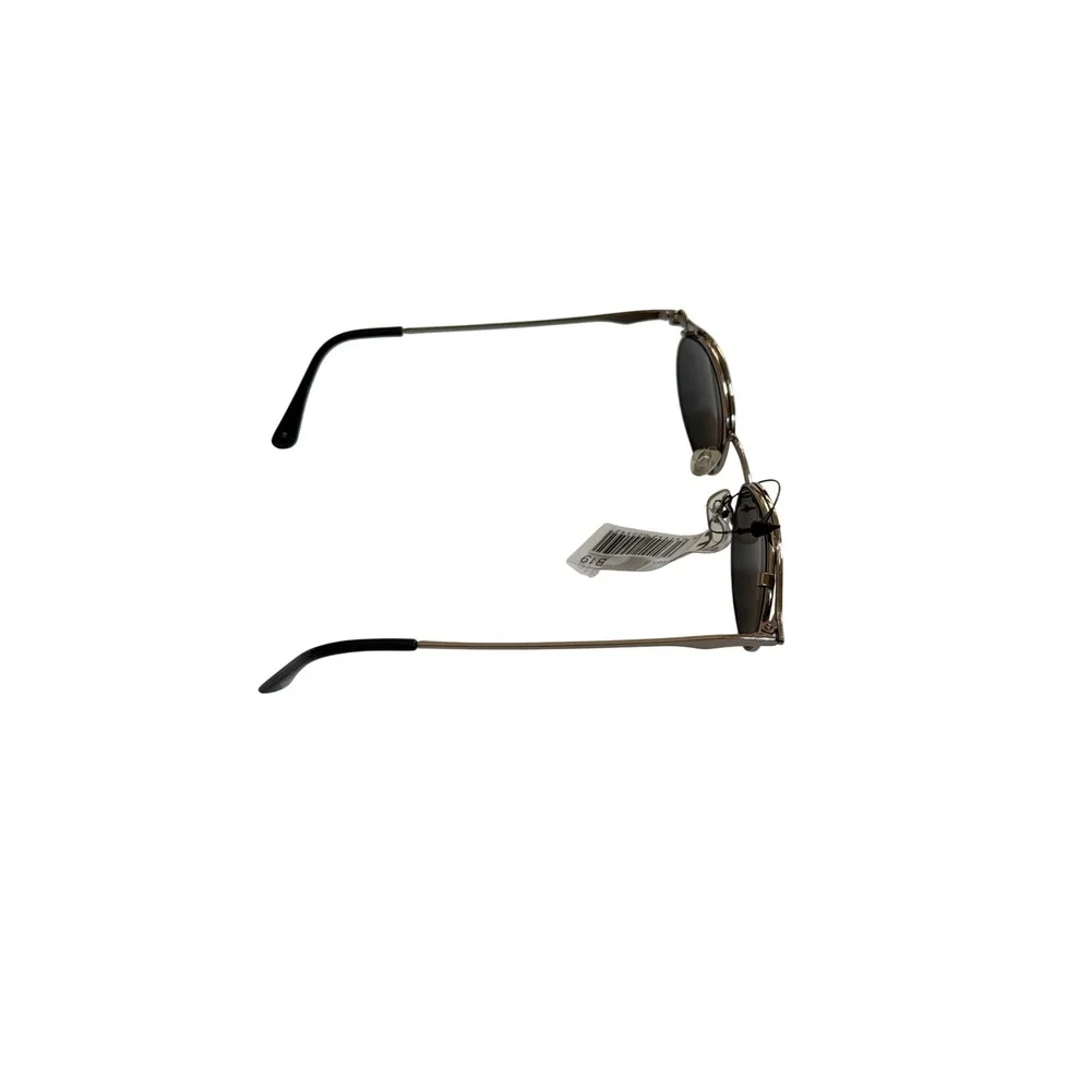 Vintage 90s Minimalist Oval Sunglasses | Gunmetal Metal Wire Frame Shades